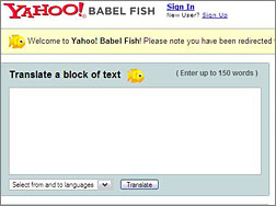 BabelFish now redirects to Yahoo!